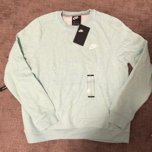 light blue nike crew neck sweatshirt